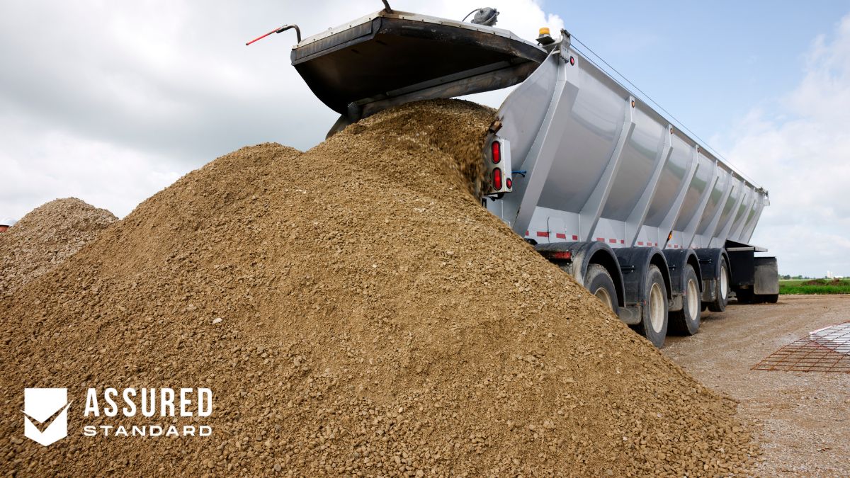 Construction Trucking Delivering Gravel, Sand, and Materials