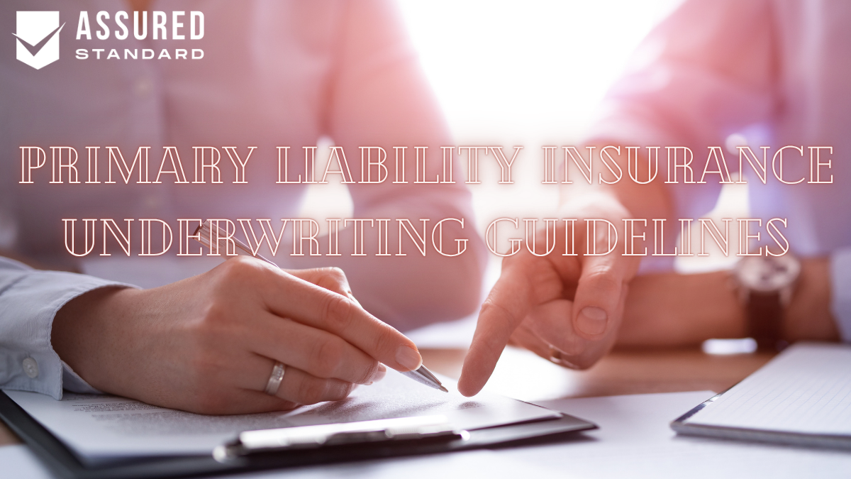 Primary Liability Insurance Underwriting Guidelines